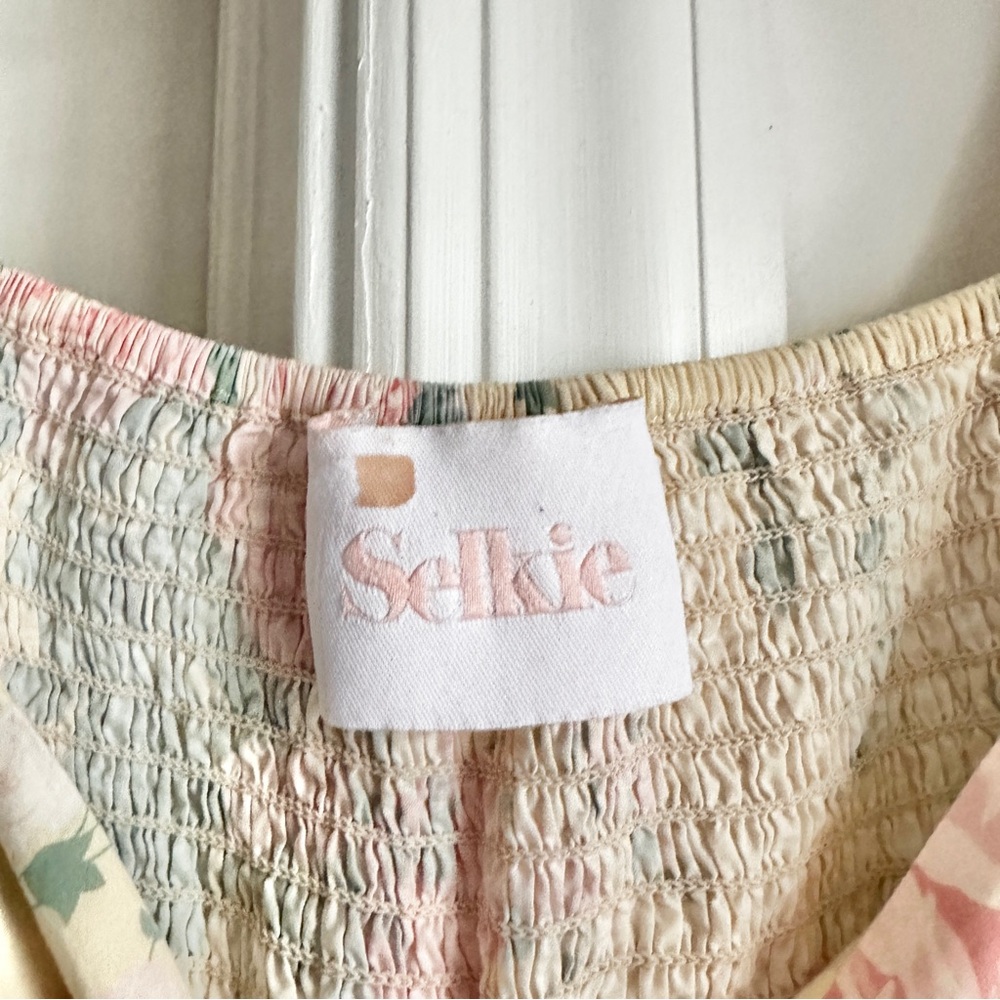 Selkie Hamptons Puff Sleeve Romper Butter Yellow - Picture 6 of 7